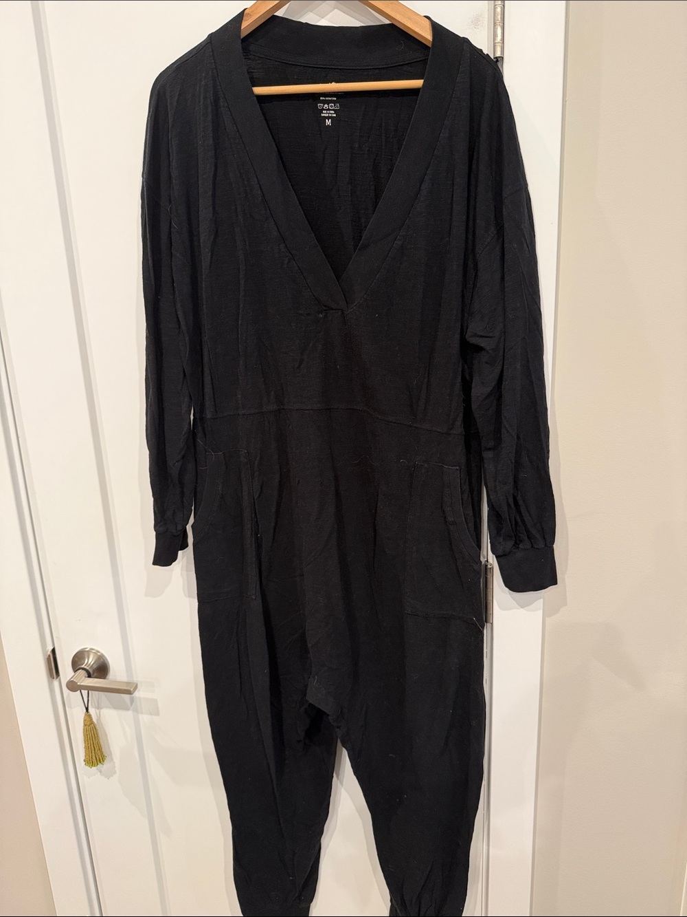 Natural Life l/s Casual V-Neck Black Charlie Jumpsuit, M